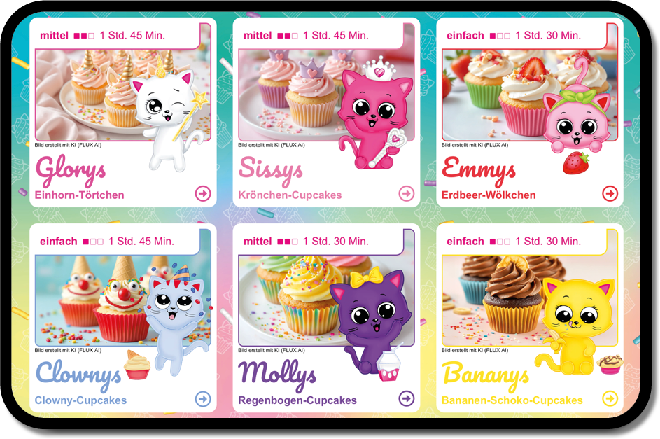 Cupcake-Rezepte für Kinder, CupCakeCats